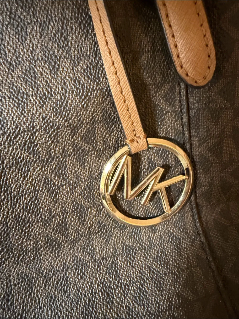 Michael Kors Brown MK Monogram Tote with Matching Wallet